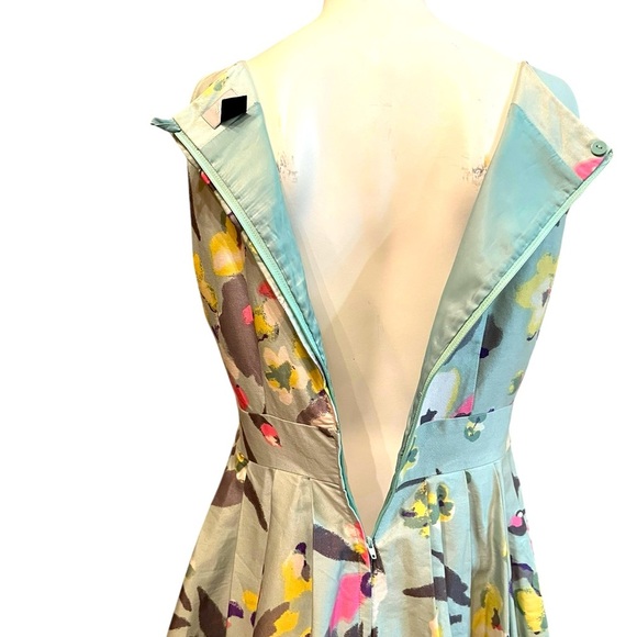 Vintage H&M Floral Print 50s RETRO Style Fit & Flare Occasion Dress Size 12 - Picture 8 of 10